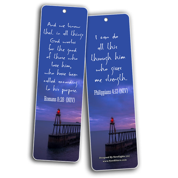 Powerful Bible Verses to Live by Bookmarks NIV (60-Pack) - Compilation of Motivational Bible Verses
