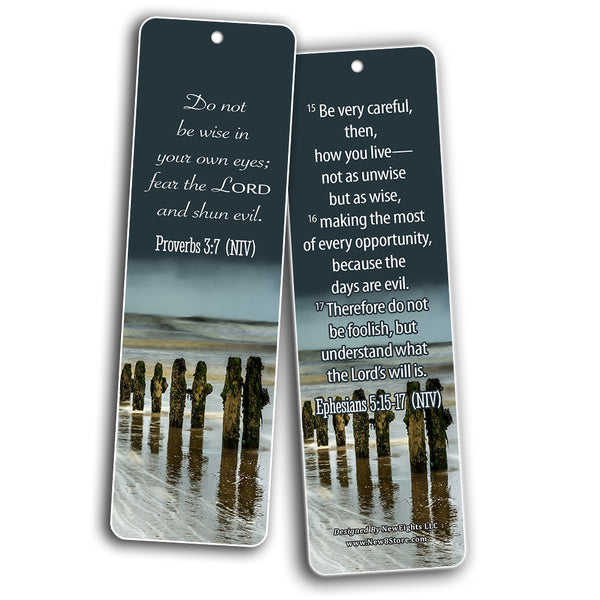 Powerful Bible Verses to Live by Bookmarks NIV (60-Pack) - Compilation of Motivational Bible Verses