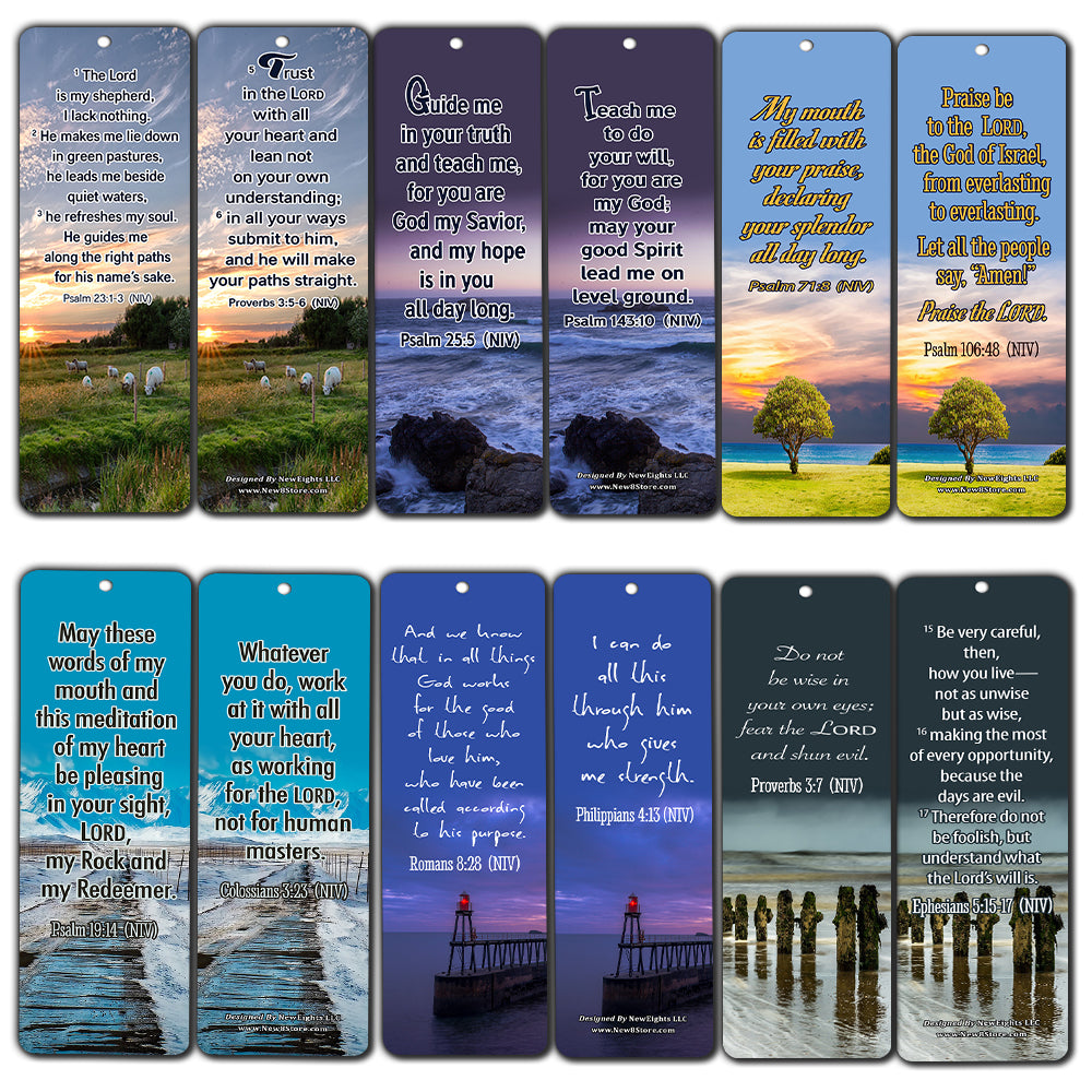 Powerful Bible Verses to Live by Bookmarks NIV (60-Pack) - Compilation of Motivational Bible Verses