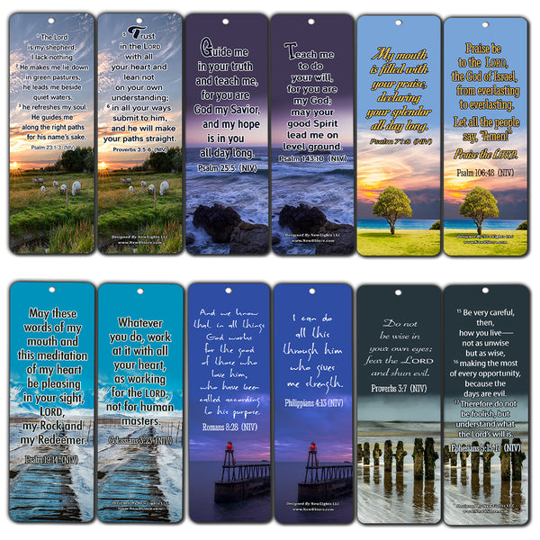 Powerful Bible Verses to Live by Bookmarks NIV (60-Pack) - Compilation of Motivational Bible Verses