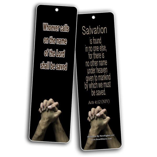 Christian Salvation Religious Scriptures Boomarks Cards (12-Pack)- 2 Corinthians 5:17 Ephesians 2:8-9 - Stocking Stuffers for Evangelism Baptism Church Supplies Easter Thanksgiving Christmas Ministry