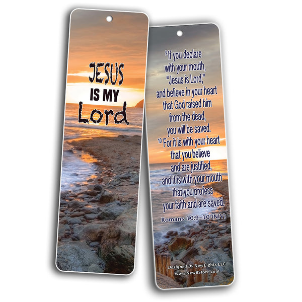 Christian Salvation Religious Scriptures Boomarks Cards (12-Pack)- 2 Corinthians 5:17 Ephesians 2:8-9 - Stocking Stuffers for Evangelism Baptism Church Supplies Easter Thanksgiving Christmas Ministry