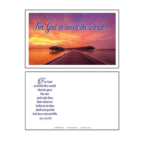 SALVATION CHRISTIAN POSTCARDS (60-Pack) - GREAT REMINDER FOR EVERYONE ABOUT THE GIFT OF SALVATION