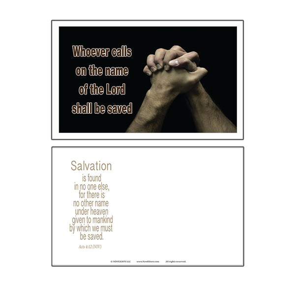 SALVATION CHRISTIAN POSTCARDS (60-Pack) - GREAT REMINDER FOR EVERYONE ABOUT THE GIFT OF SALVATION