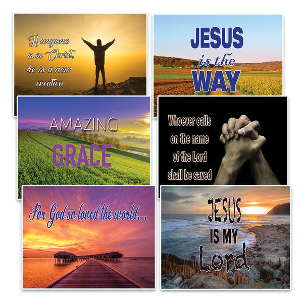 SALVATION CHRISTIAN POSTCARDS (30-Pack) - PERFECT GIVEAWAY FOR MINISTRIES AND SUNDAY SCHOOLS