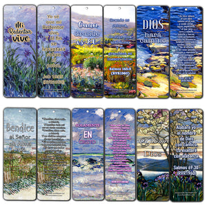 Spanish Christian Bible Verses Bookmarks - In Christ Alone (60-Pack) - Marcadores de Libros Cristianos para hombres para mujeres - Prayer Cards - Religious Christian Gift - Stocking Stuffers