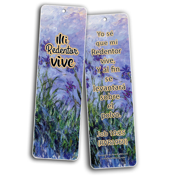 Spanish Christian Bible Verses Bookmarks - In Christ Alone (60-Pack) - Marcadores de Libros Cristianos para hombres para mujeres - Prayer Cards - Religious Christian Gift - Stocking Stuffers