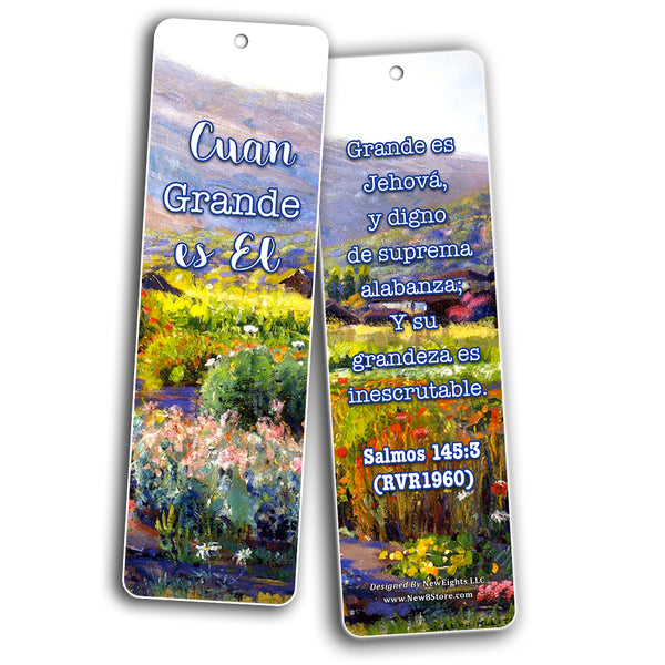 Spanish Christian Bible Verses Bookmarks - In Christ Alone (60-Pack) - Marcadores de Libros Cristianos para hombres para mujeres - Prayer Cards - Religious Christian Gift - Stocking Stuffers