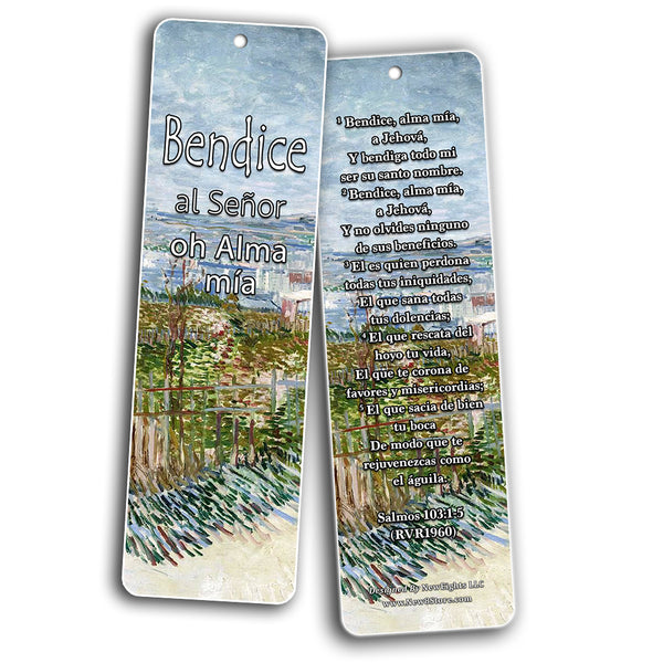 Spanish Christian Bible Verses Bookmarks - In Christ Alone (60-Pack) - Marcadores de Libros Cristianos para hombres para mujeres - Prayer Cards - Religious Christian Gift - Stocking Stuffers