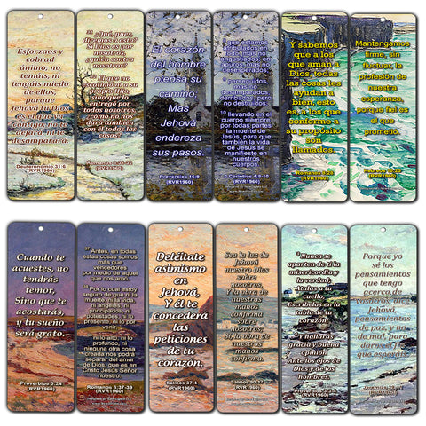 Spanish Scriptures Bookmarks to Encourage Your Men and Women (RVR1960) (60-Pack) - Handy Spanish Bible Verses About Success Collection