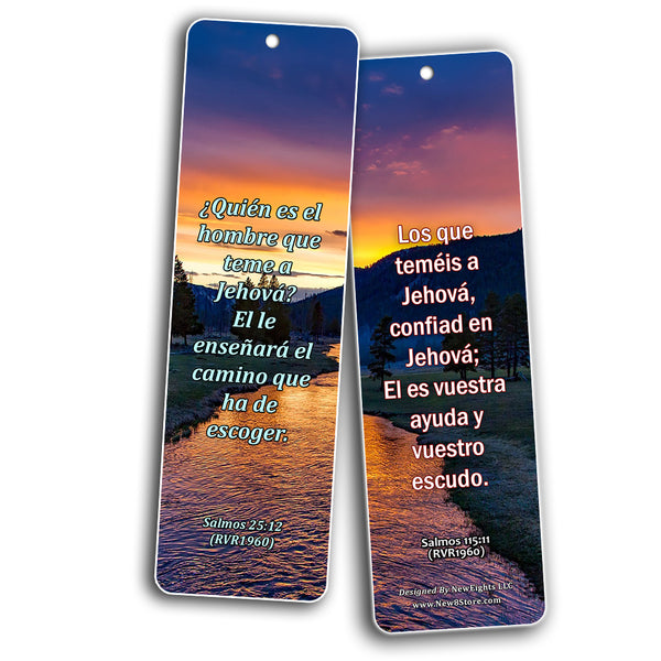 Spanish Scriptures Bookmarks - Fear of The Lord (60-Pack) - Perfect Gift Idea for Friends and Loved Ones