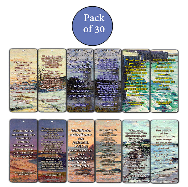 Spanish Scriptures Bookmarks to Encourage Your Men and Women (RVR1960) (30-Pack) - Powerful Spanish Bible Text Compilation Perfect for Motivation and Encouragement