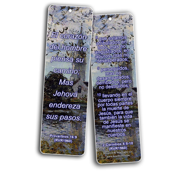 Spanish Scriptures Bookmarks to Encourage Your Men and Women (RVR1960) (60-Pack) - Handy Spanish Bible Verses About Success Collection