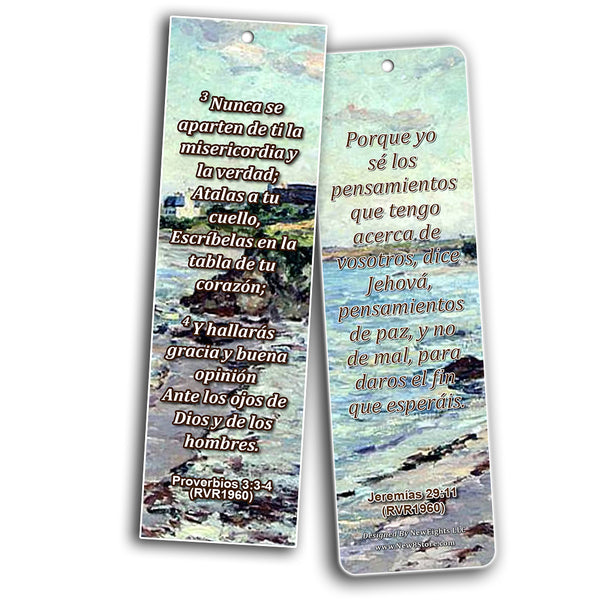 Spanish Scriptures Bookmarks to Encourage Your Men and Women (RVR1960) (60-Pack) - Handy Spanish Bible Verses About Success Collection