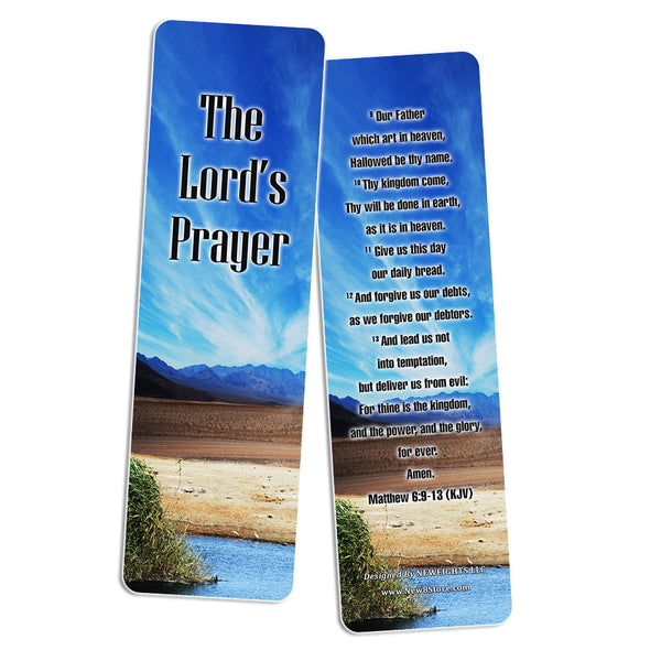 Christian Prayer Inspirational Bookmarks Cards KJV (60-Pack) - The Lord's Prayer King James Version- Prayer Cards for Prayer Journal Book - Bible - Powerful War Room Decor