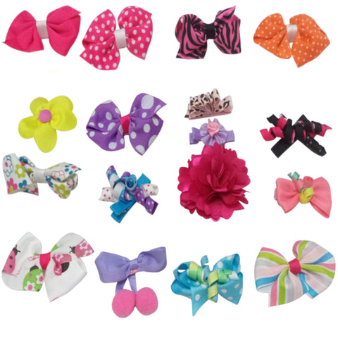 Baby Toddler Girls Hair Clips Barrettes Ribbon Bows