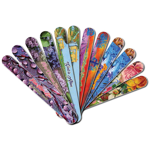 Christian Emery Board - Faith Hope Love (24-Pack) - 150/150 Grit Colorful Nail File - Nail Spa Party Favors Supplies - Best Stocking Stuffers Gift for Girls Women Kids Mom Girlfriend -